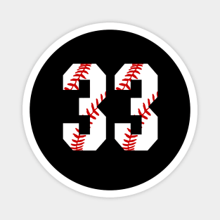 Baseball Number 33 #33 Baseball Shirt Jersey Favorite Player Biggest Fan Magnet